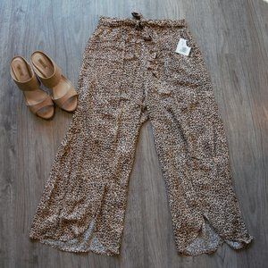 Leopard Slit Leg Pant
